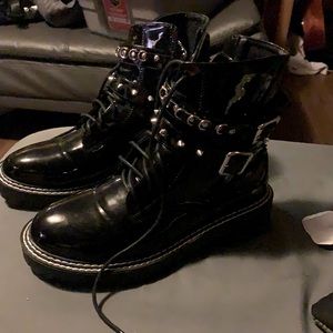 Black goth boots